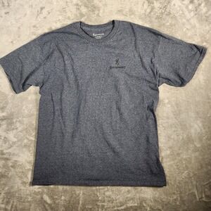 Browning Mens T Shirt XL Gray‎ Graphic Tee American Flag Buck Logo Patriotic